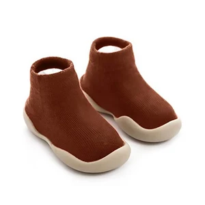 Wholesale Non-Slip Kids Floor Socks Knitted Anti-Slip Casual Rubber Shoes for Baby and Toddler Crew High Stockings Pattern