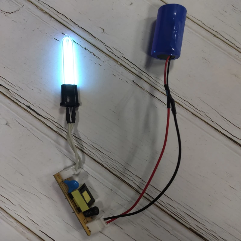 Индивидуальные DC3.7V 5 В, 12 В, 24 В постоянного тока, 185nm & 254nm портативный с холодным катодом (CCFL) с холодным катодом УФ бактерицидная лампа