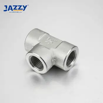 JAZZY High Quality Forged carbon steel three way hydraulic adapter Female Tee