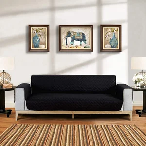 Factory Direct Selling 100%polyester Microfiber Waterproof Quilted Sofa Cover Protector for Dog Cat Child