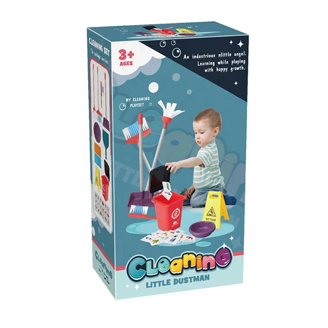 Детские игрушки для ролевых игр 14 шт. метла ведро домик пластиковые игрушки Мини Набор для чистки