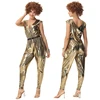 Combinaison Disco Adulte Femme Dorée Années 60 70