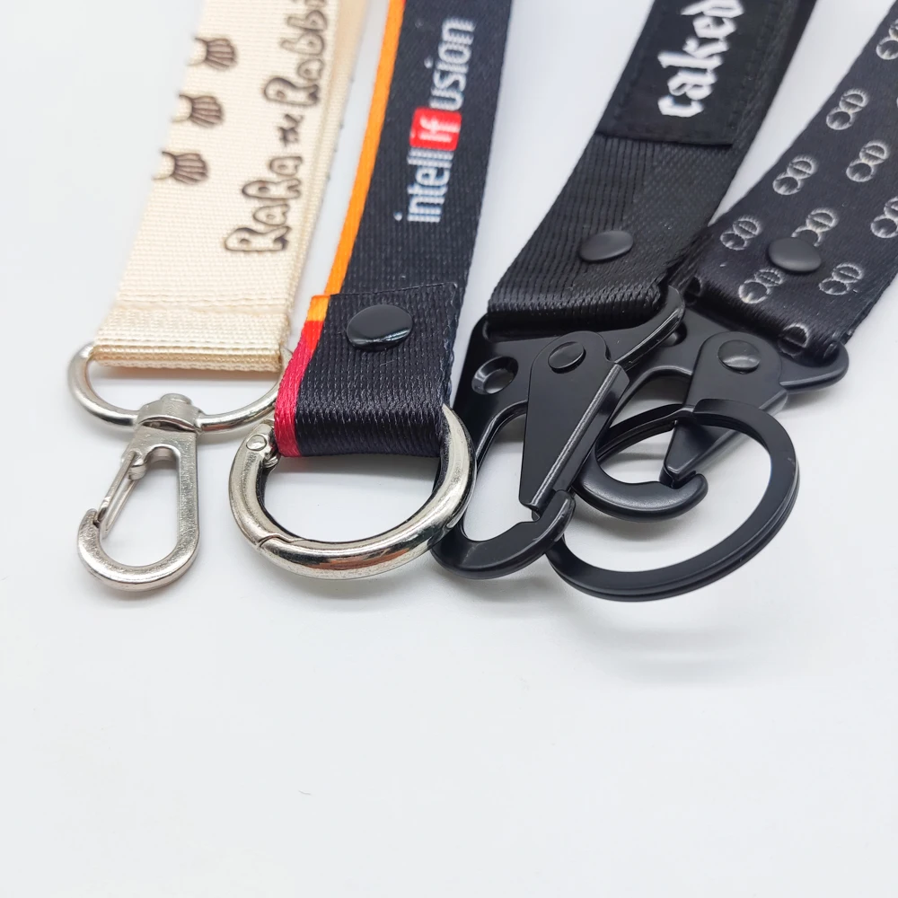 Custom Fabric Stitching Lanyard Keychain Printing Design Lanyard Car Key Chains Key Tags Custom