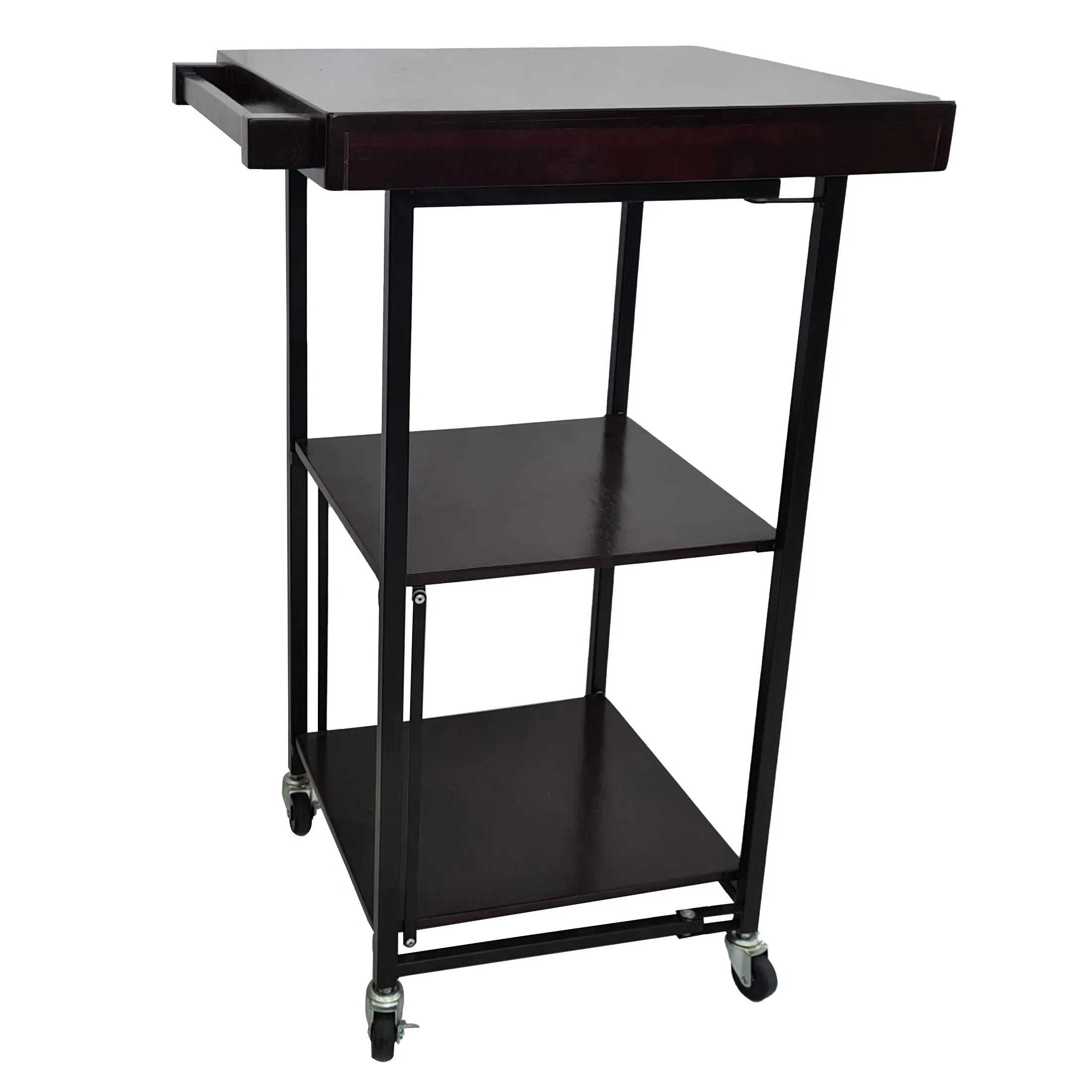 3 Tier Kitchen Trolley Cart Dining Room Rolling Wooden Iron Serving Stand Rack From Vietnam