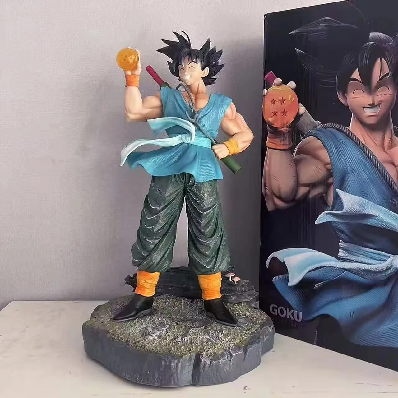 2024 New Customized Smile Goku GK Action Figure Japanese DBZ Anime Resin Dragon Balls Goku Statue for Collection Gift Toys