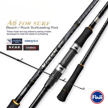 A6SURF Carbon Surfcasting Rod 2-Piece Straight Handle Luya Shore Cast Plate All Fuji M/MH Hard Action Fishing Rod – Hard Lure – view 4