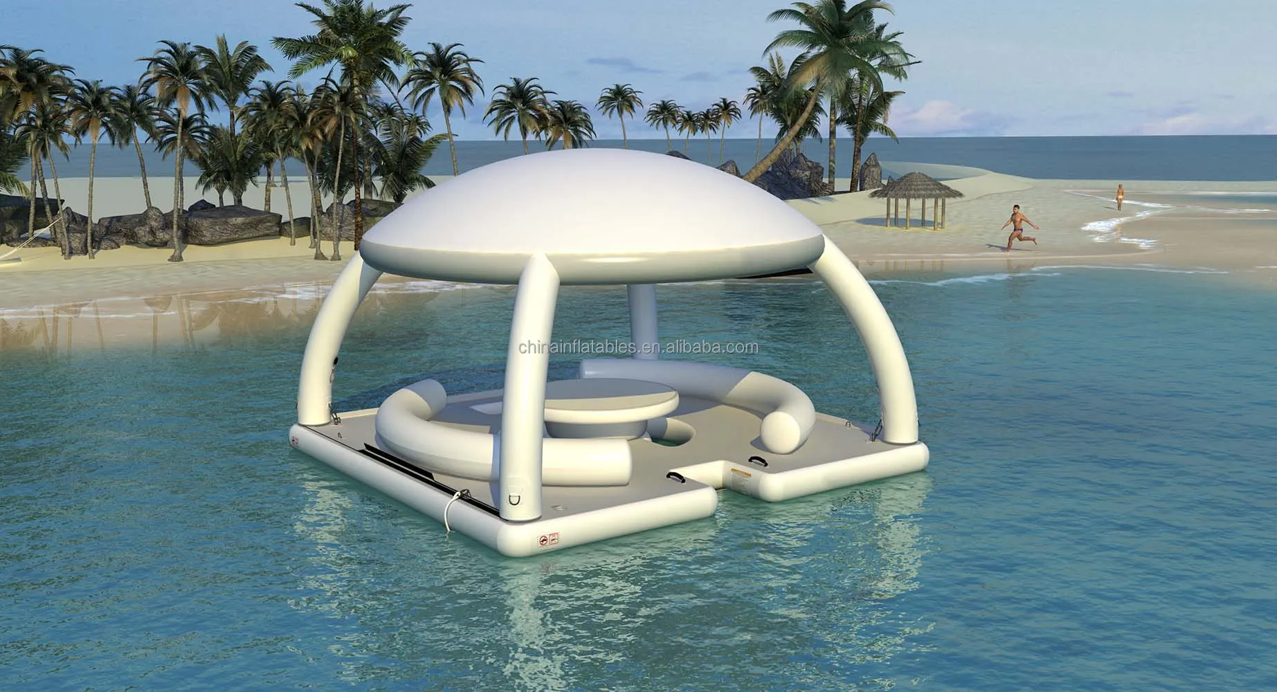 New Design Inflatable Water Floating Island Floating Water Lounge For ...