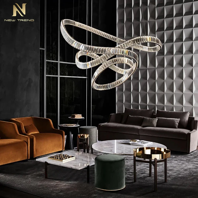 CPL-114 Luxury Style Residential Decoration Hotel Lobby Villa Modern Crystal Chandelier Lamp  