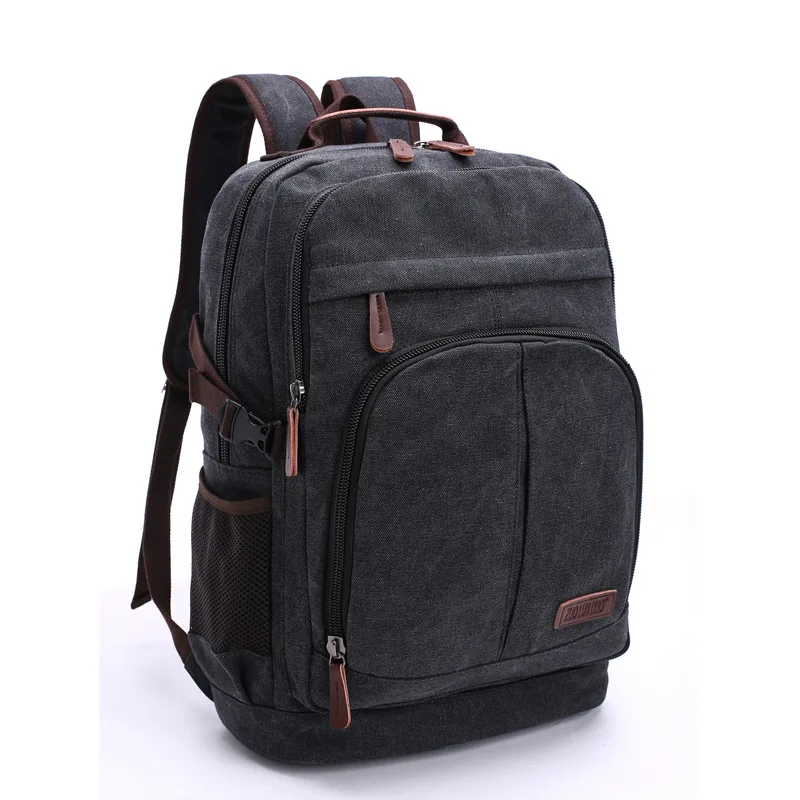 vintage style backpack laptop bag canvas travel large rucksack