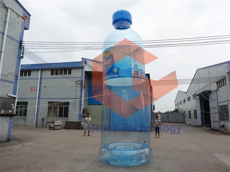 Transparent Inflatable Water Bottle Replica - Ideal for Outdoor Advertising