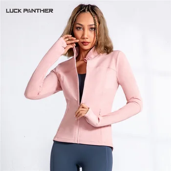 Lightweight Slim Fit Women Long Sleeve Full Zip up Sports Yoga Tops Stretchy Gym Workout Running Track Jackets with Thumb Holes