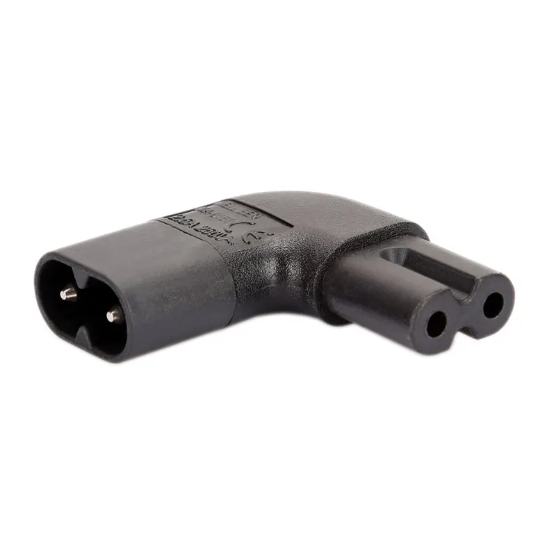 Power Adapter  Connector IEC 320 C7 to C8 Figure 8 Left Right Angle Power Adapter