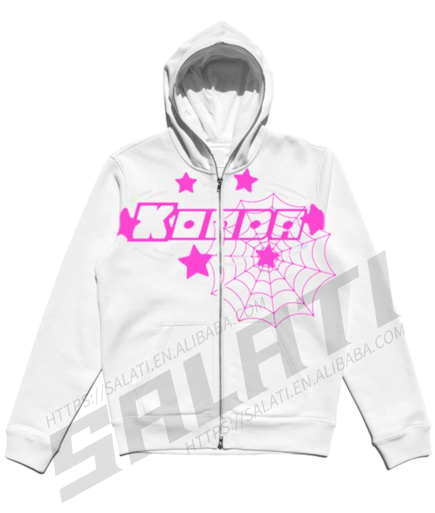 Custom Sweatshirt Total Full Face Zip up Cotton 3d Puff Print Hoodie for Men gallery 2