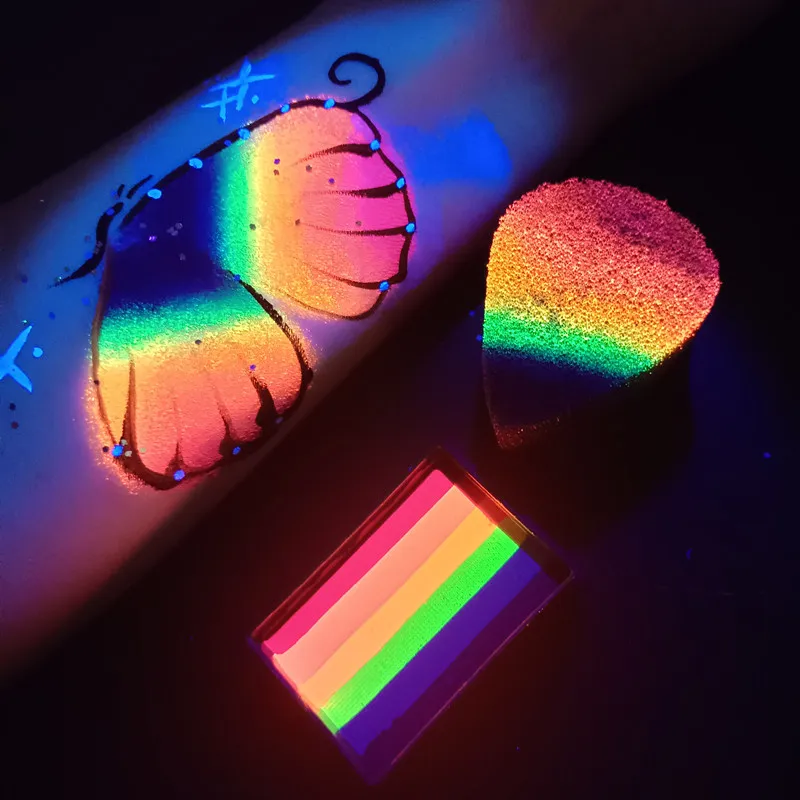 Разные цвета, радужная картина, оптовая продажа, собственный бренд, Спортивные фанаты, 30 г, национальный флаг, комплект для лица