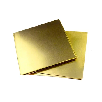 1500X 3050 X 1.5mm Custom Thickness 0.3-60mm C26800 C27200 Yellow Copper Shiny Brass  Plate