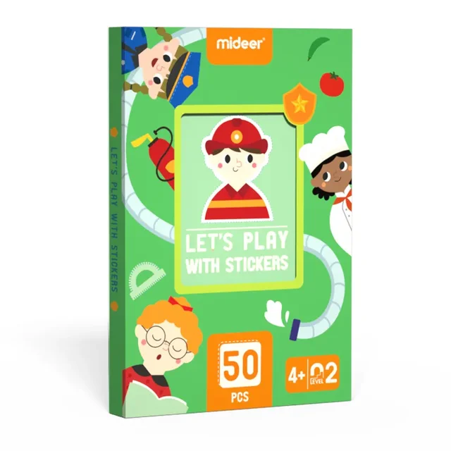 LET'S PLAY WITH STICKERS-Middle Craft Children Cartoon Art Folding creativity ready made DIY theme stickers