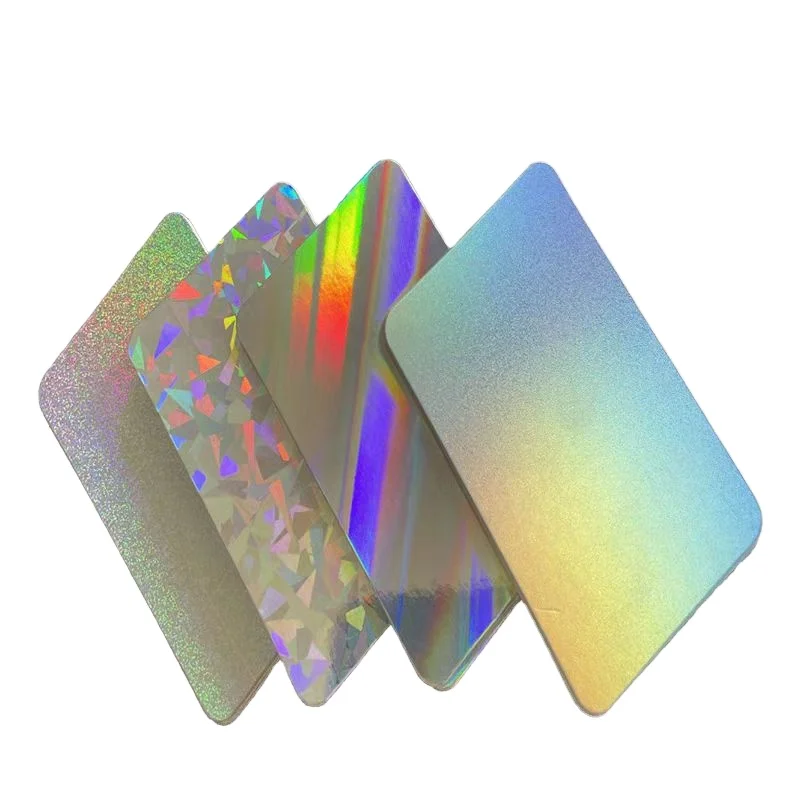 holographic blank cards Jumbo Blanks including concrete Uv Printable Cr80 Custom Blank