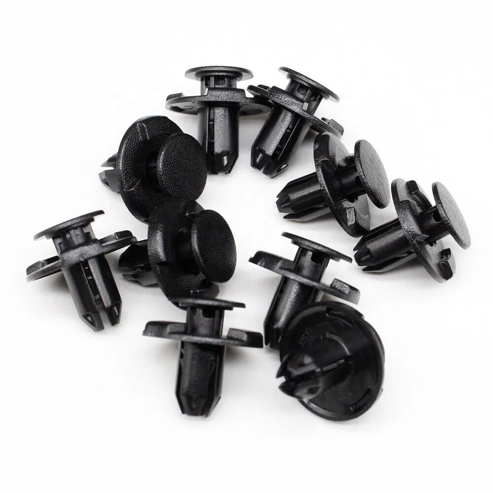 Bumper Clip Retainer 01553-09241 100-Piece Nylon Retainer Clips For Nissan - Push-Type Bumpers 01553-09241 Nissan Retainer Clips