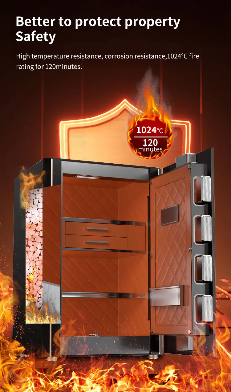 CEQSAFE Metal Electronic Digital Lock Fingerprint WiFi Safe Box Smart Home Office Security Safe Box for Money manufacture