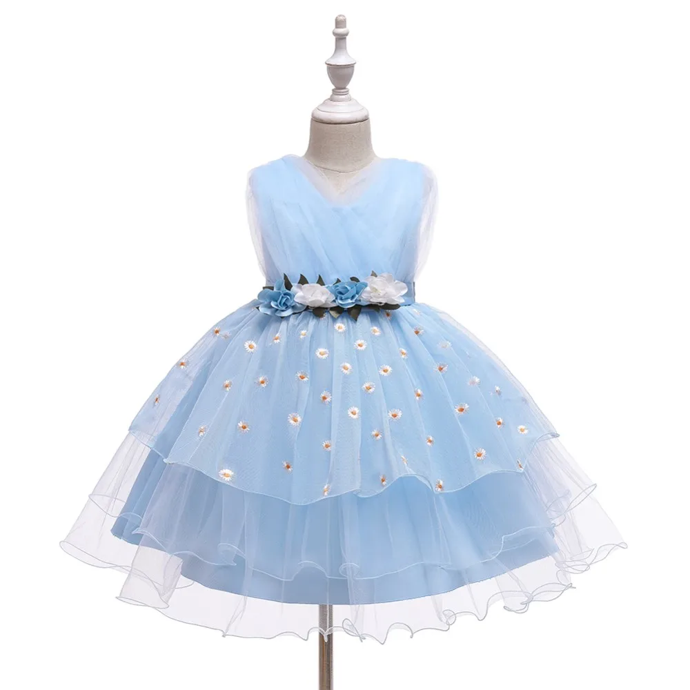  Корейская девушка свадебное платье многоэтажное принцесса вечернее платье фиолетовое платье свадьба 8 - летняя девочка день рож