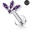 Four purple  zircons