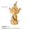 Pj332bkg pendente in oro con diamanti neri