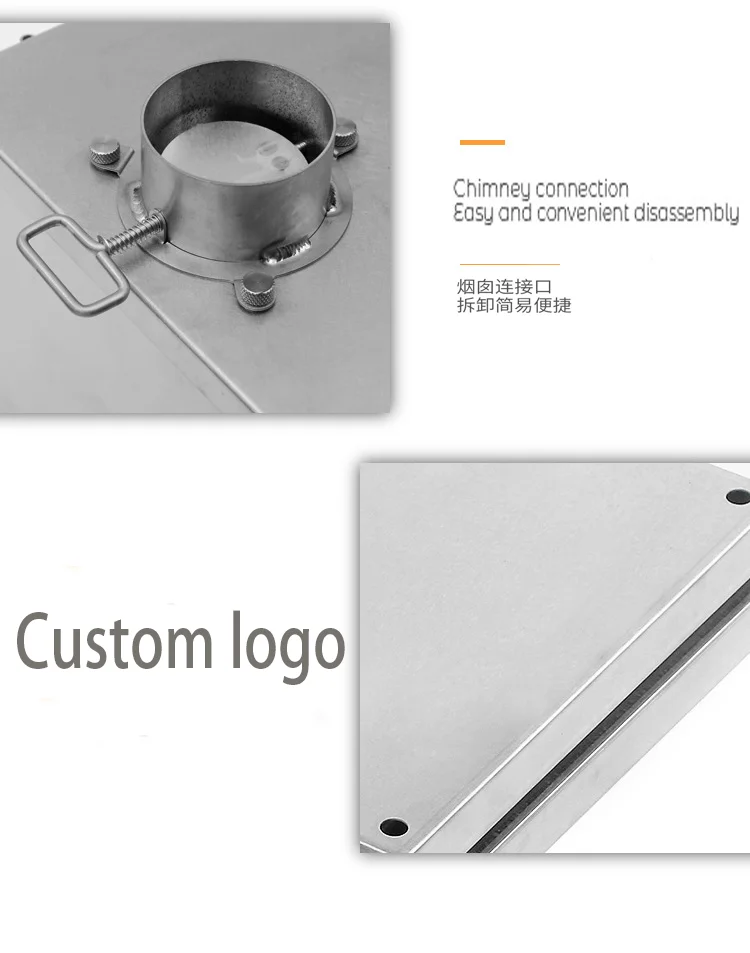 Danchel Outdoor Insert Wood Fire Stove With 2m Smoke Pipe And Two Side Glass (normal Leg