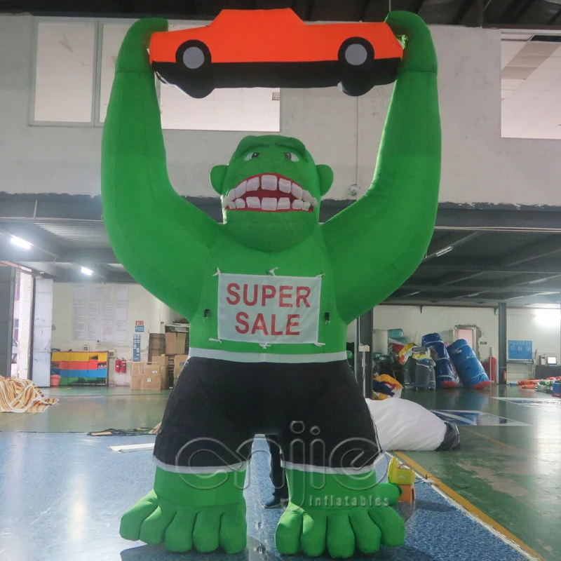 thumbnail image 2 of 20ft Inflatable Advertising Giant Gorilla Holding A Car With Air Blower 01 Owl 2 of 12