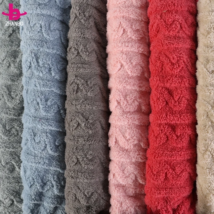 Luxurious Extra Thick Reversible Jacquard Sherpa Fabric Factory Ome