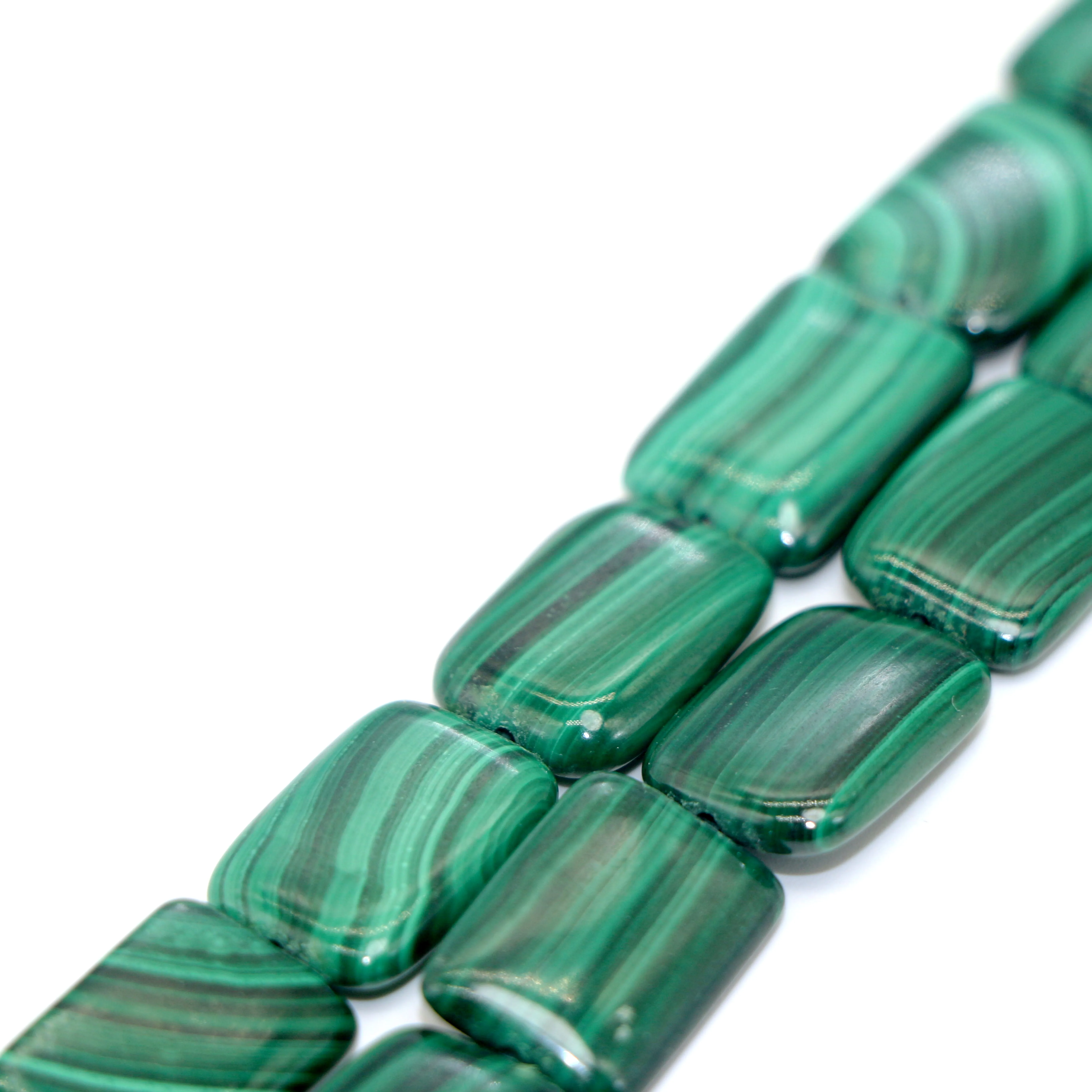 Natural Aaa Malachite Wholesale Gemstone Loose Beads For Jewelry Making Malachite Rectangle