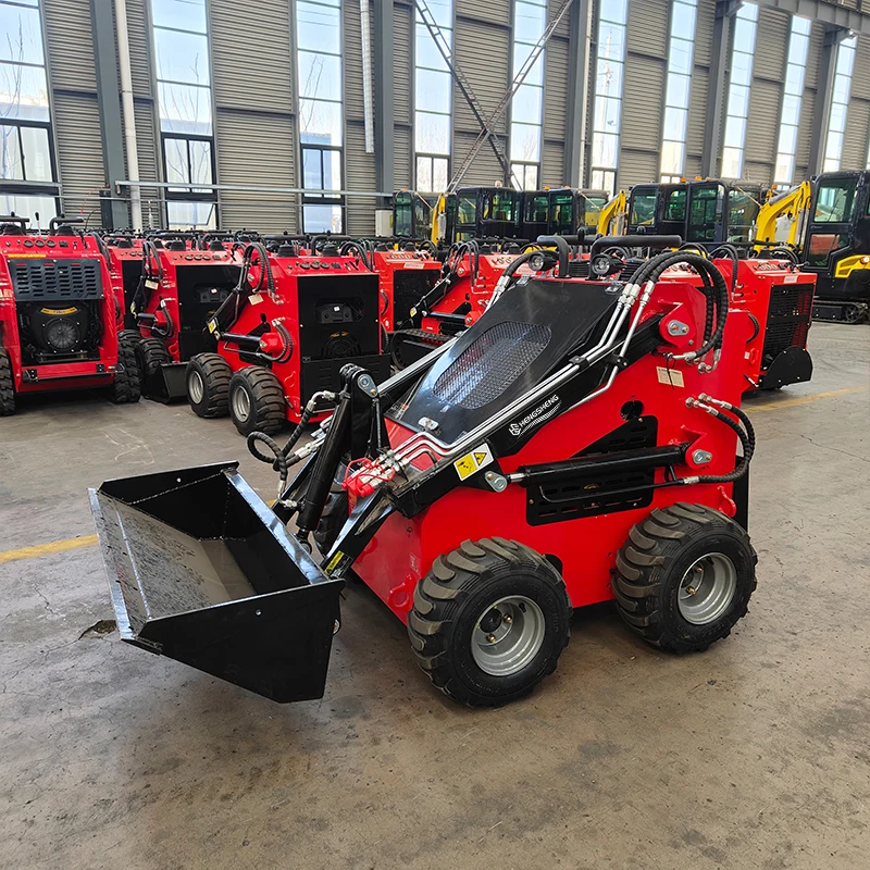 HS-380 Skid Steer Loader 800kg Operating Weight 0.15m³ Bucket 16/17KW KOOP/BAILITONG Optional, Wheel/Track Type Available