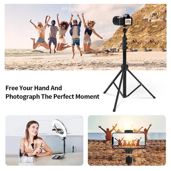 MT38 Heavy Duty Aluminum Lightweight Mobile Holder Extendable Phone Tripod Stand Selfie Stick Tripod product image