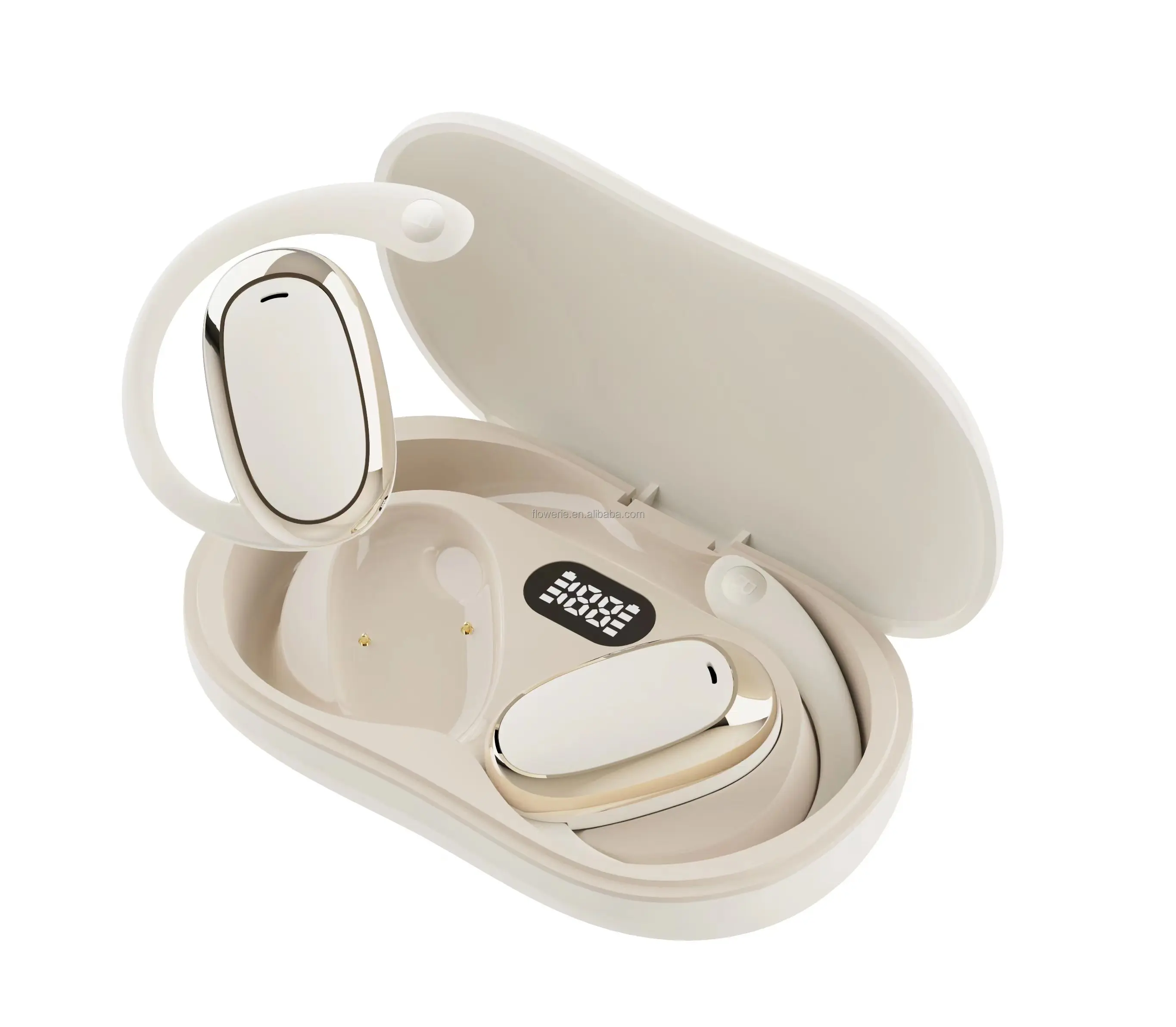 IPX-5 Digital Display True Low Latency TWS Earphones & Headphones ANC Noise Cancelling Over-Ear Hook Sports Wireless Earbuds