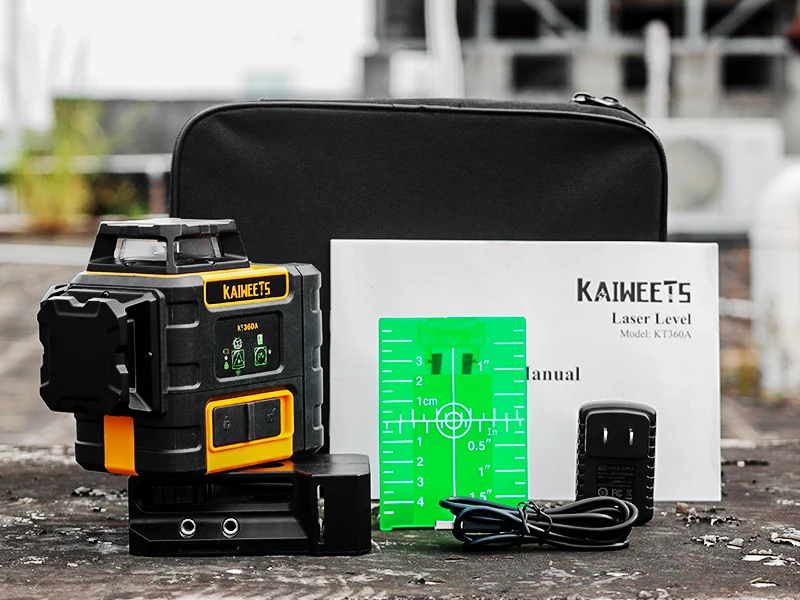 Kaiweets Laser Level Outdoor Floor 360 Degree Selfleveling 12 Lines 3d