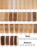 Foundation color swatches