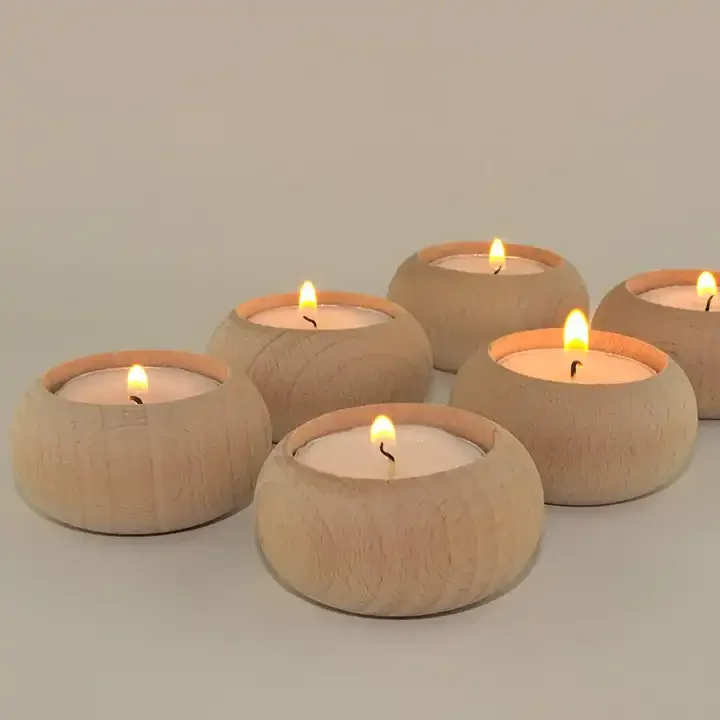 2023 Hot Selling Dough Bowl Custom Candle Wood Wick Diwali Decorations