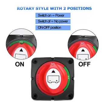 Interrupteur De Coupure Batterie 12V 500A – Étanche Et Robuste, Pour Voiture, Camping-car, Bateau, Camion