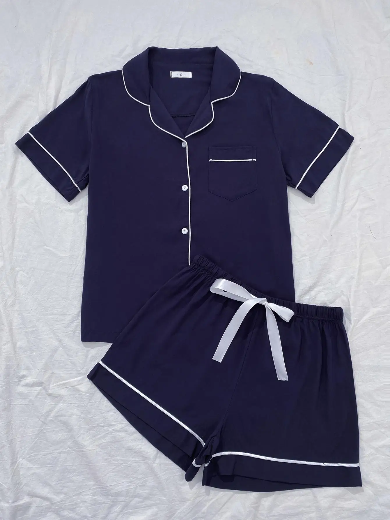 Custom Womens Pajama Sets Soft, Short Sleeve Sleepwear