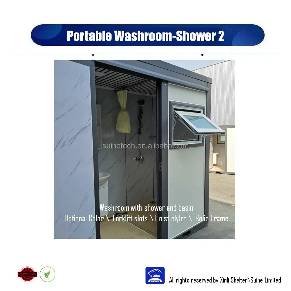 Suihe Prefab Public Outdoor Bathroom Mobile Portable Shower Toilet