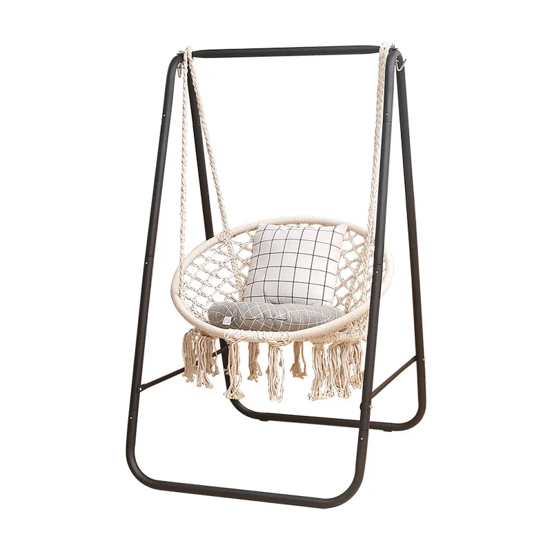 high quality rope hanging seat outdoor indoor hammock chair with stand
