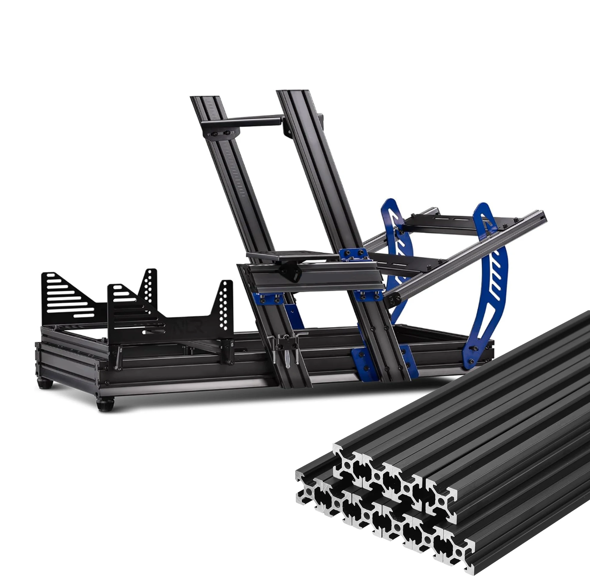 Aluminum Profile 3090 4080 Game Driving Simulator Steering Wheel Seat Bracket Simracing Chair Sim Rig DIY Sim Racing Cockpit