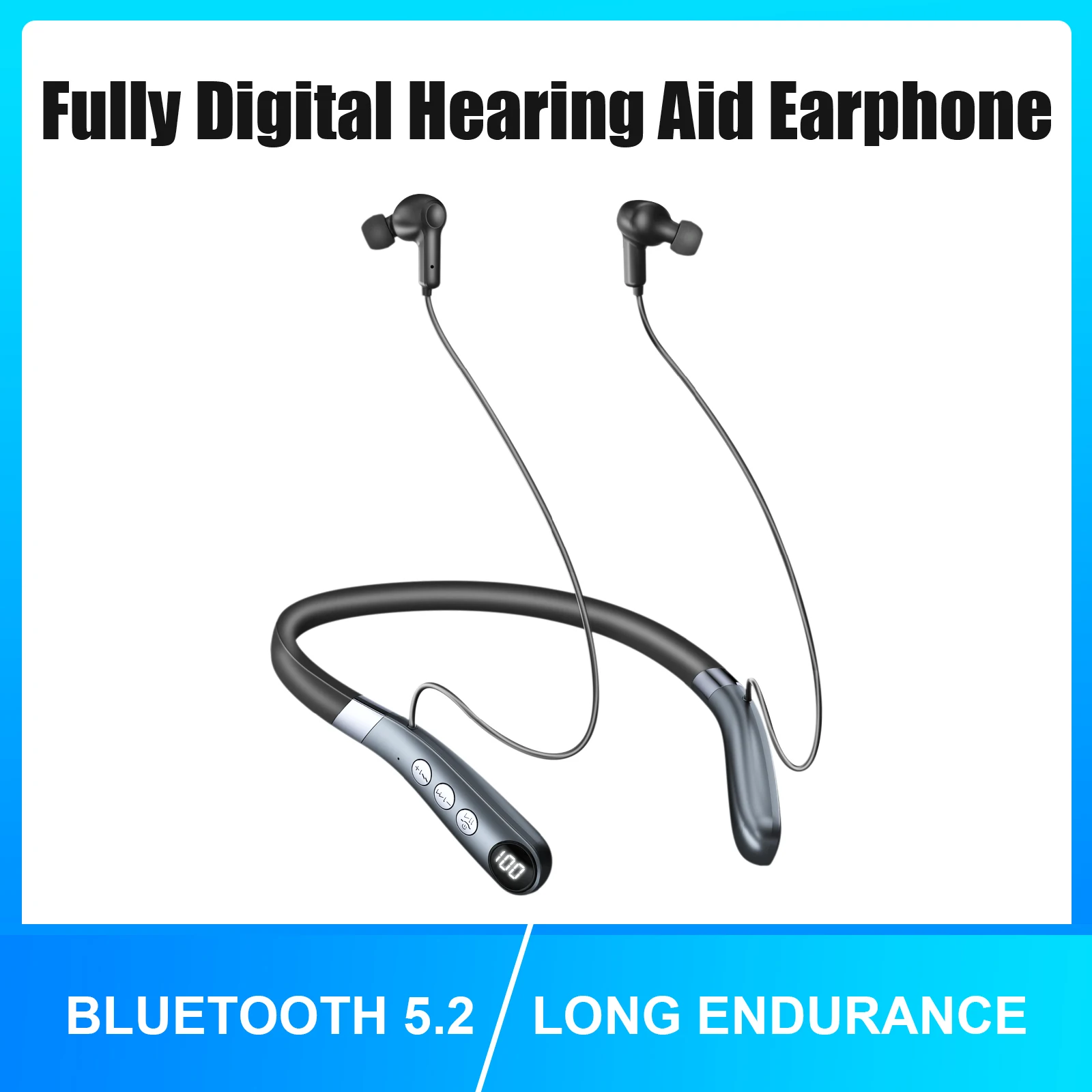 16 Channel Digital Hearing Aids Earbuds Hearing Aid Around Neck Older