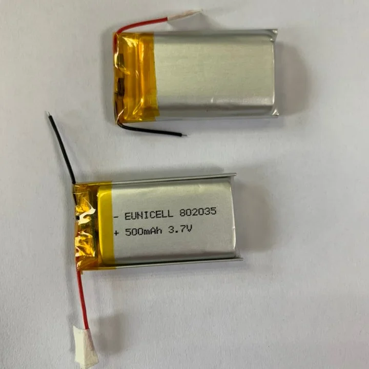 Lithium Polymer Battery-802035 500mAh 3.7V-Lithium Battery