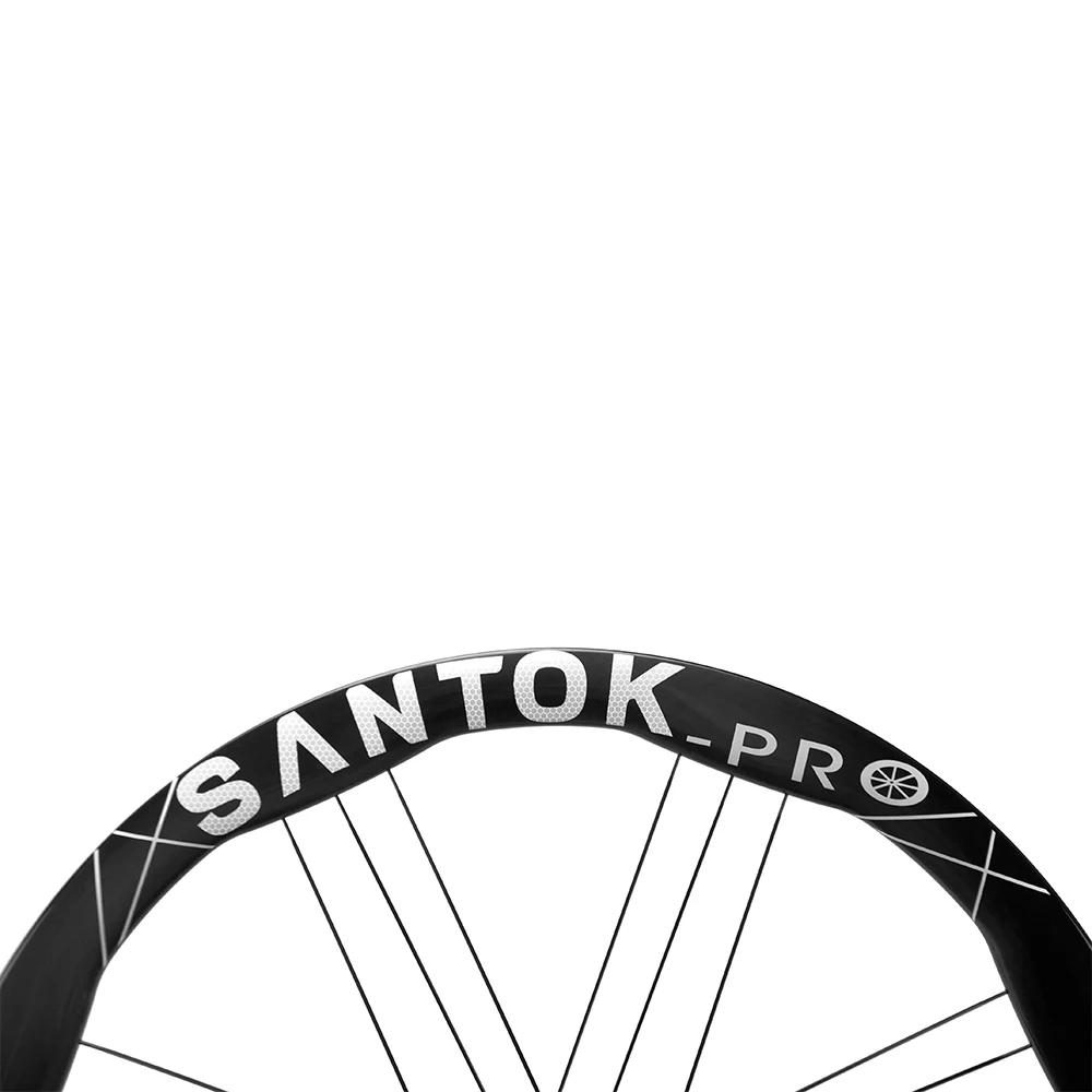 SANTOK 700C Wave Carbon Wheel Set Suitable for HG and XDR Freehub Tubeless Compatible