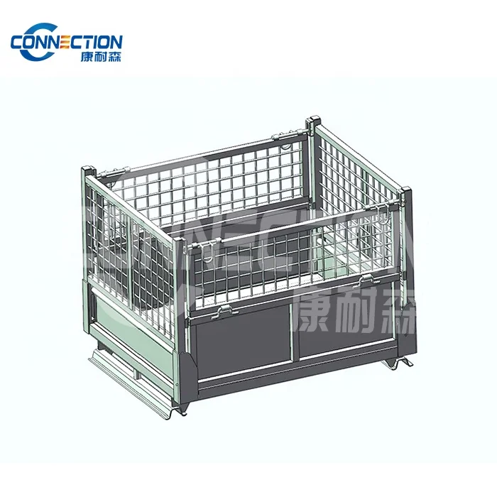 Stackable Stillage Pallet Cage Metal Wire Mesh Container Cage Bins