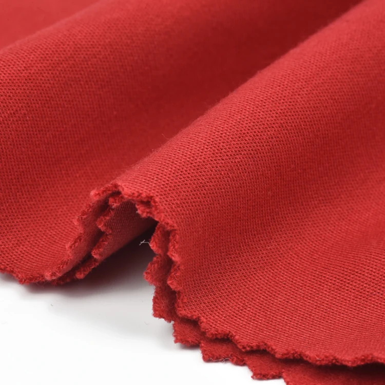 40s Red Interlock Cotton Interlock Modal Fabric Knitted