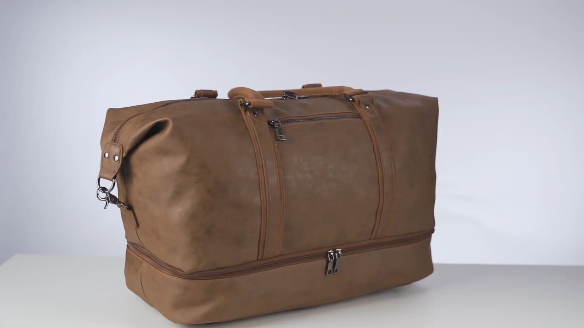 Custom Wholesale Leather Weekender Bags Duffle Bag Leather Travel