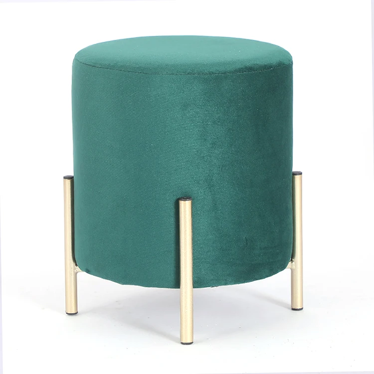 Wholesale Fashion Custom Multi-functional Luxury Blue Bench Chair Ottoman