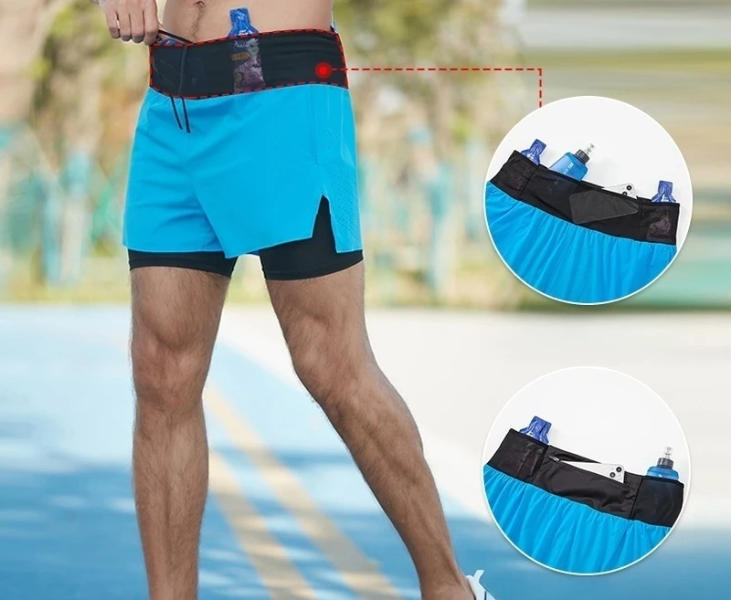 Laufshorts, schnell trocknend, atmungsaktiv, dünn, Trainingsshorts, Sommer, Fiess Marathon, Gym-Shorts mit Reißverschlusstasche473_voghion.com