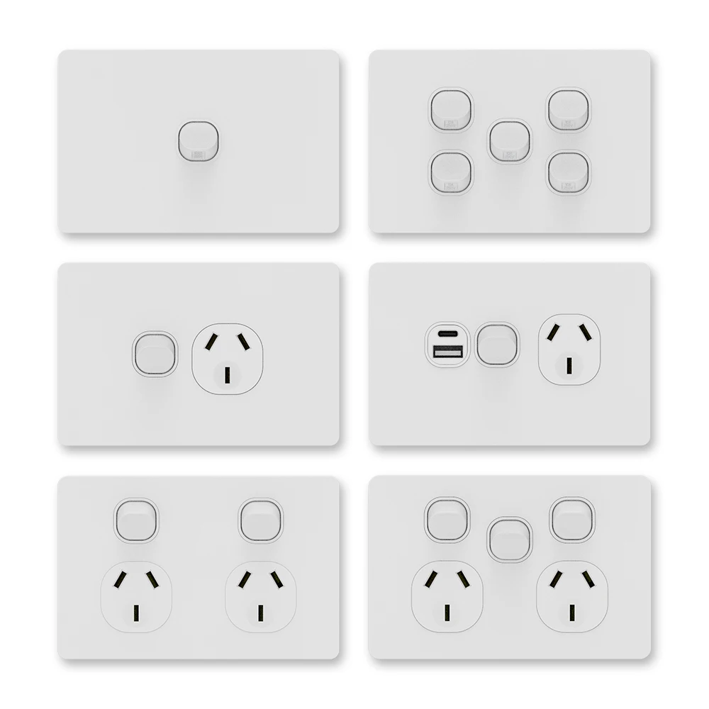IGOTO Australian Standards Electric Sockets and Switch China Sockets and Switches Electrical Wall Socket With USB